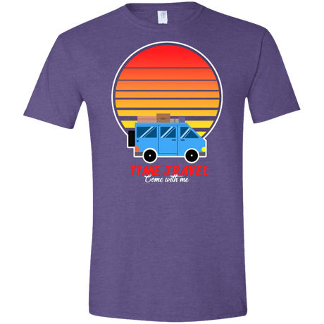 T-Shirts Heather Purple / S Time to Travel Men's Semi-Fitted Softstyle
