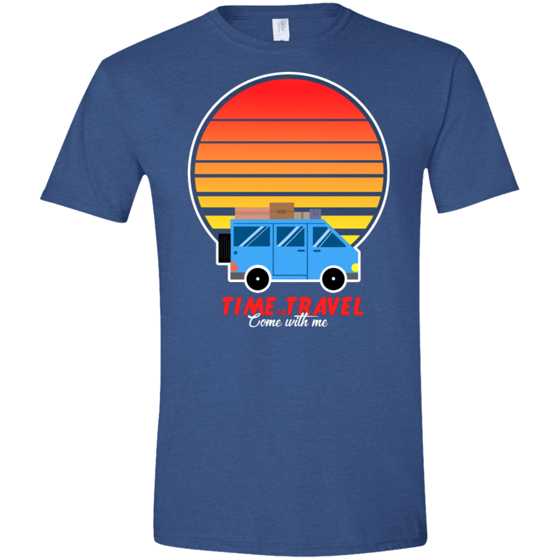 T-Shirts Heather Royal / X-Small Time to Travel Men's Semi-Fitted Softstyle