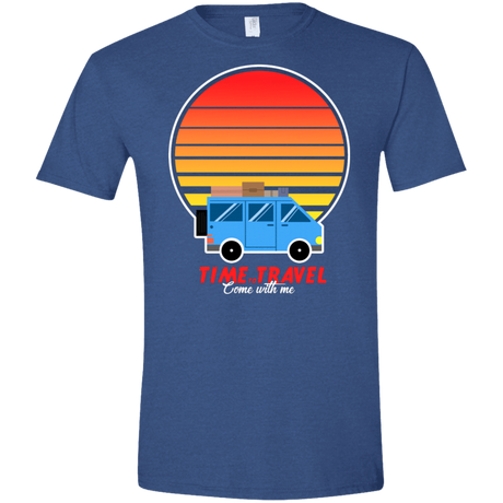 T-Shirts Heather Royal / X-Small Time to Travel Men's Semi-Fitted Softstyle