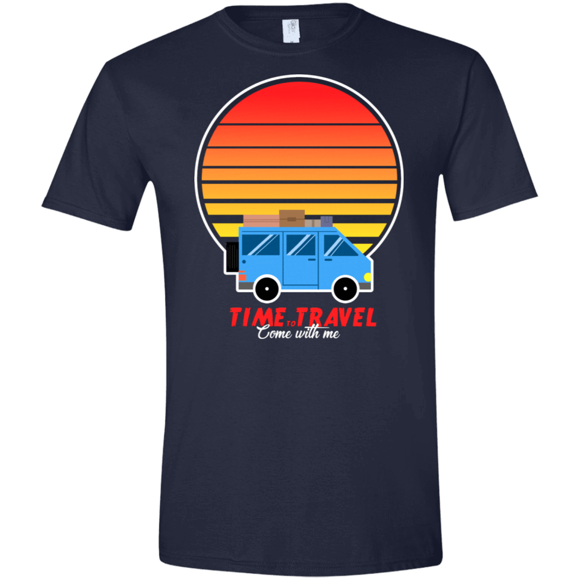 T-Shirts Navy / X-Small Time to Travel Men's Semi-Fitted Softstyle
