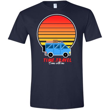 T-Shirts Navy / X-Small Time to Travel Men's Semi-Fitted Softstyle