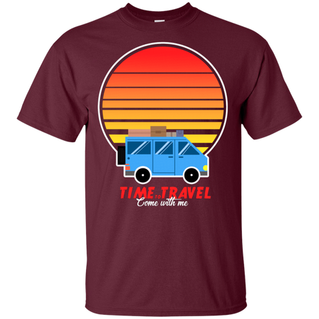 T-Shirts Maroon / S Time to Travel T-Shirt