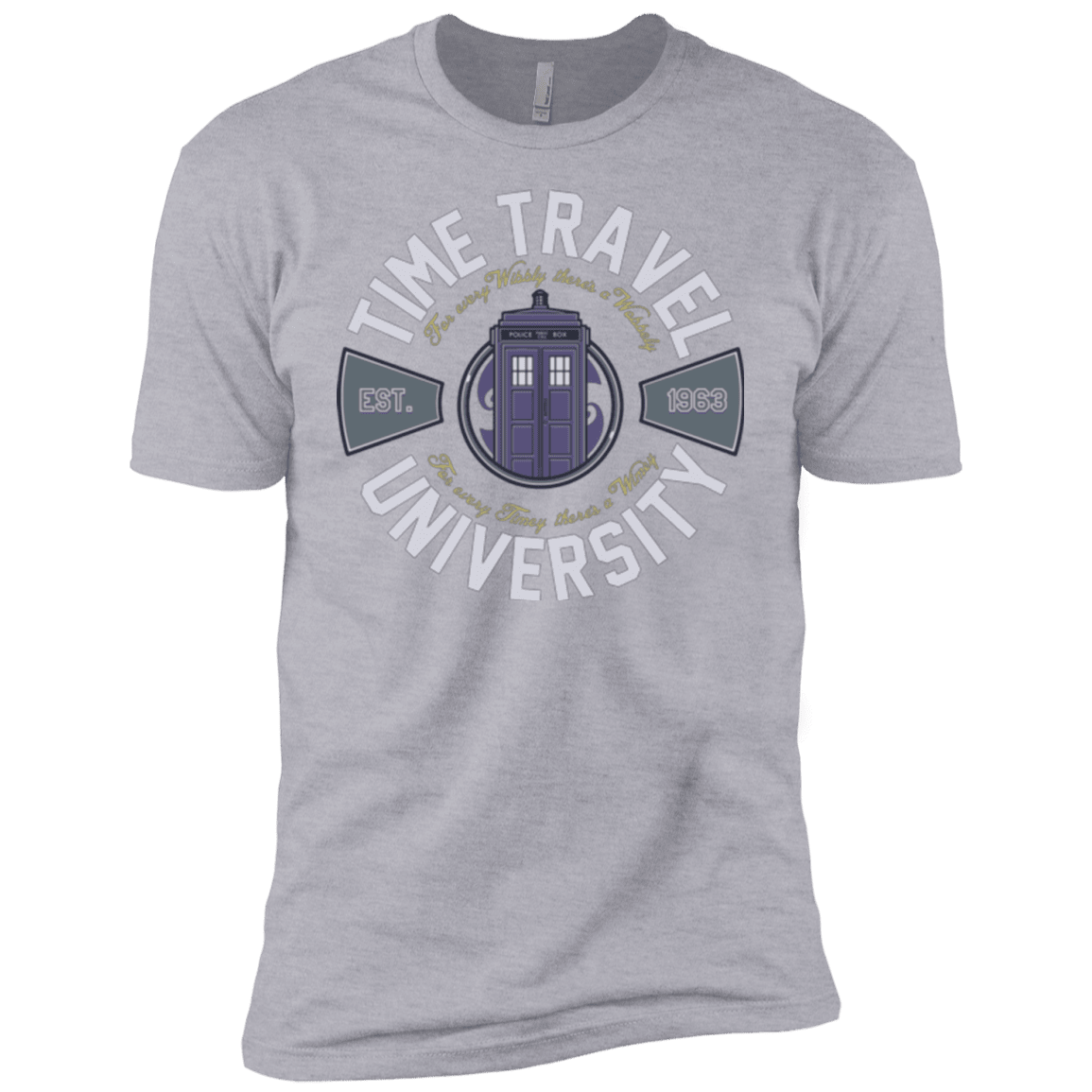 T-Shirts Heather Grey / YXS Time Travel University Boys Premium T-Shirt