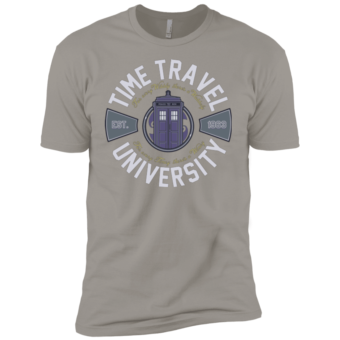 T-Shirts Light Grey / YXS Time Travel University Boys Premium T-Shirt