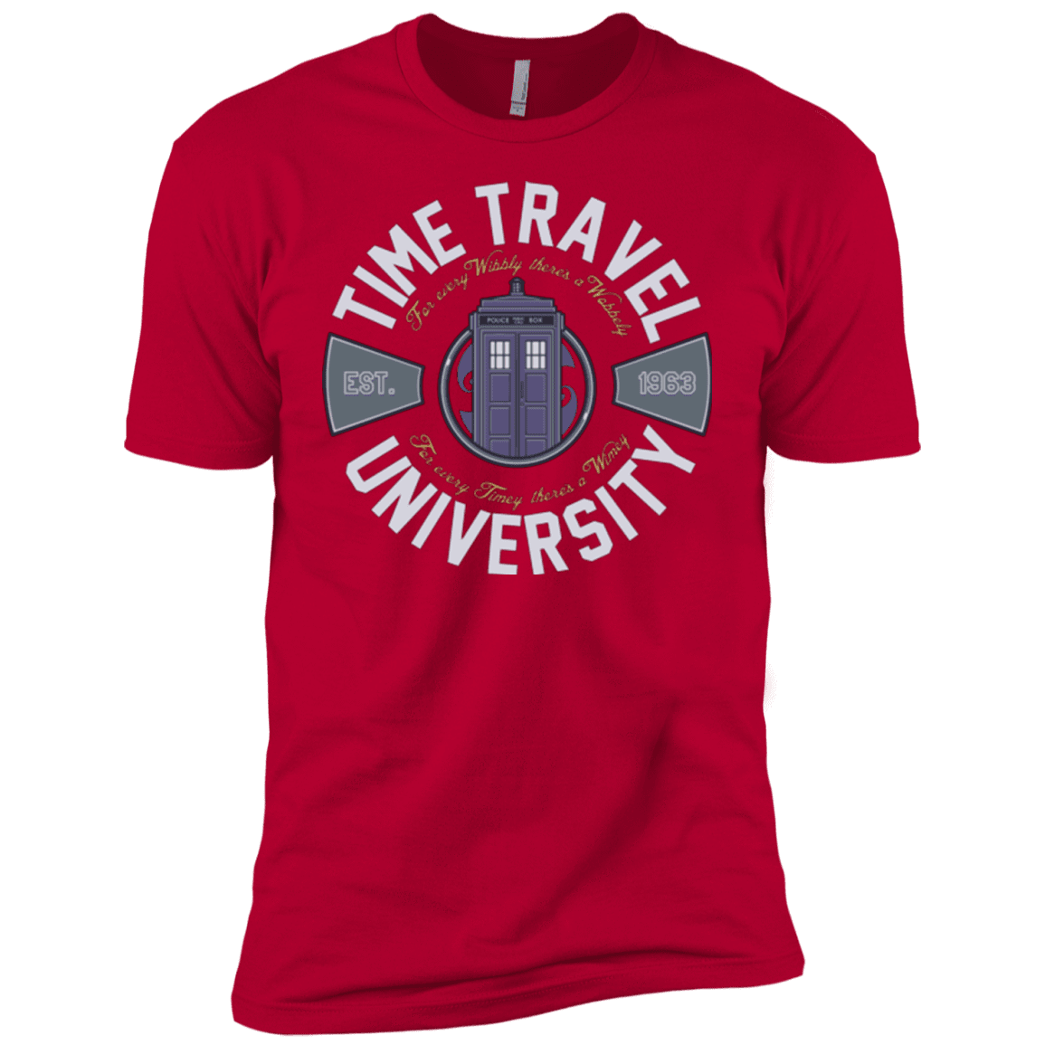 T-Shirts Red / YXS Time Travel University Boys Premium T-Shirt