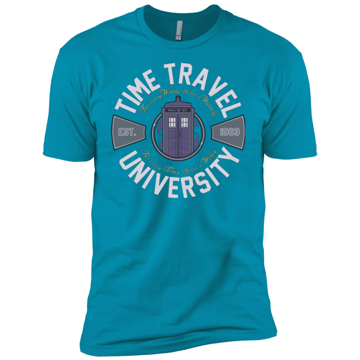 T-Shirts Turquoise / YXS Time Travel University Boys Premium T-Shirt
