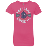 T-Shirts Hot Pink / YXS Time Travel University Girls Premium T-Shirt