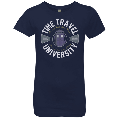 T-Shirts Midnight Navy / YXS Time Travel University Girls Premium T-Shirt