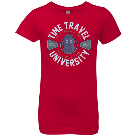 T-Shirts Red / YXS Time Travel University Girls Premium T-Shirt