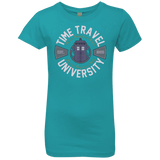 T-Shirts Tahiti Blue / YXS Time Travel University Girls Premium T-Shirt