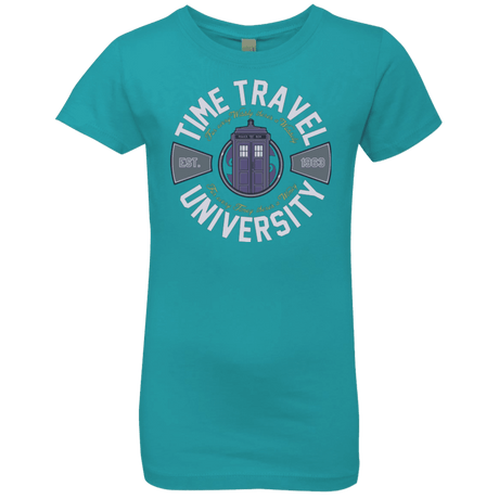 T-Shirts Tahiti Blue / YXS Time Travel University Girls Premium T-Shirt