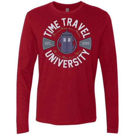 T-Shirts Cardinal / Small Time Travel University Men's Premium Long Sleeve