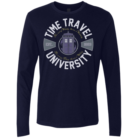 T-Shirts Midnight Navy / Small Time Travel University Men's Premium Long Sleeve