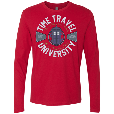 T-Shirts Red / Small Time Travel University Men's Premium Long Sleeve