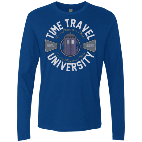 T-Shirts Royal / Small Time Travel University Men's Premium Long Sleeve