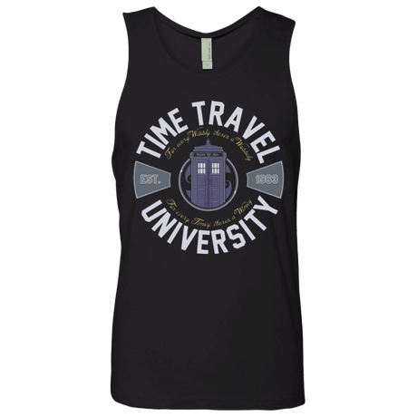 T-Shirts Black / Small Time Travel University Men's Premium Tank Top