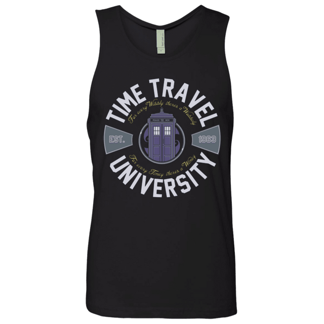 T-Shirts Black / Small Time Travel University Men's Premium Tank Top