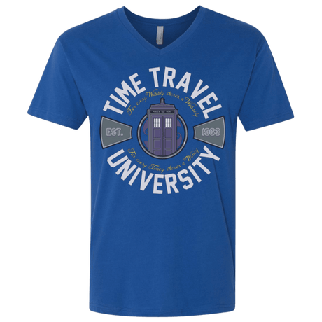 T-Shirts Royal / X-Small Time Travel University Men's Premium V-Neck