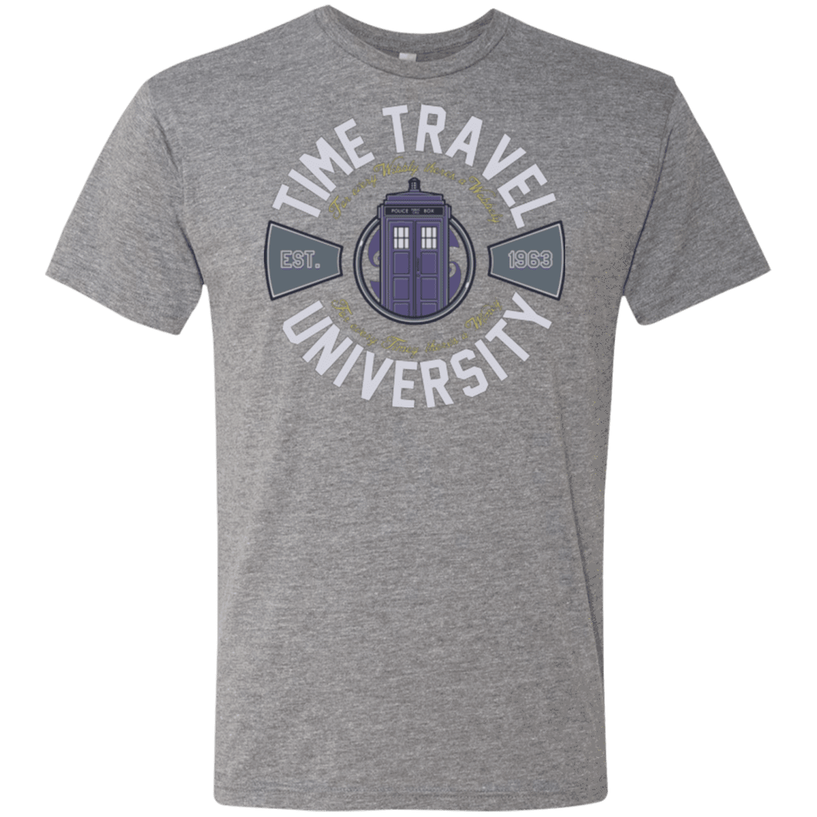 T-Shirts Premium Heather / Small Time Travel University Men's Triblend T-Shirt