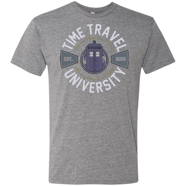 T-Shirts Premium Heather / Small Time Travel University Men's Triblend T-Shirt