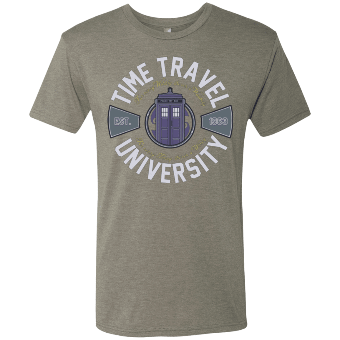 T-Shirts Venetian Grey / Small Time Travel University Men's Triblend T-Shirt