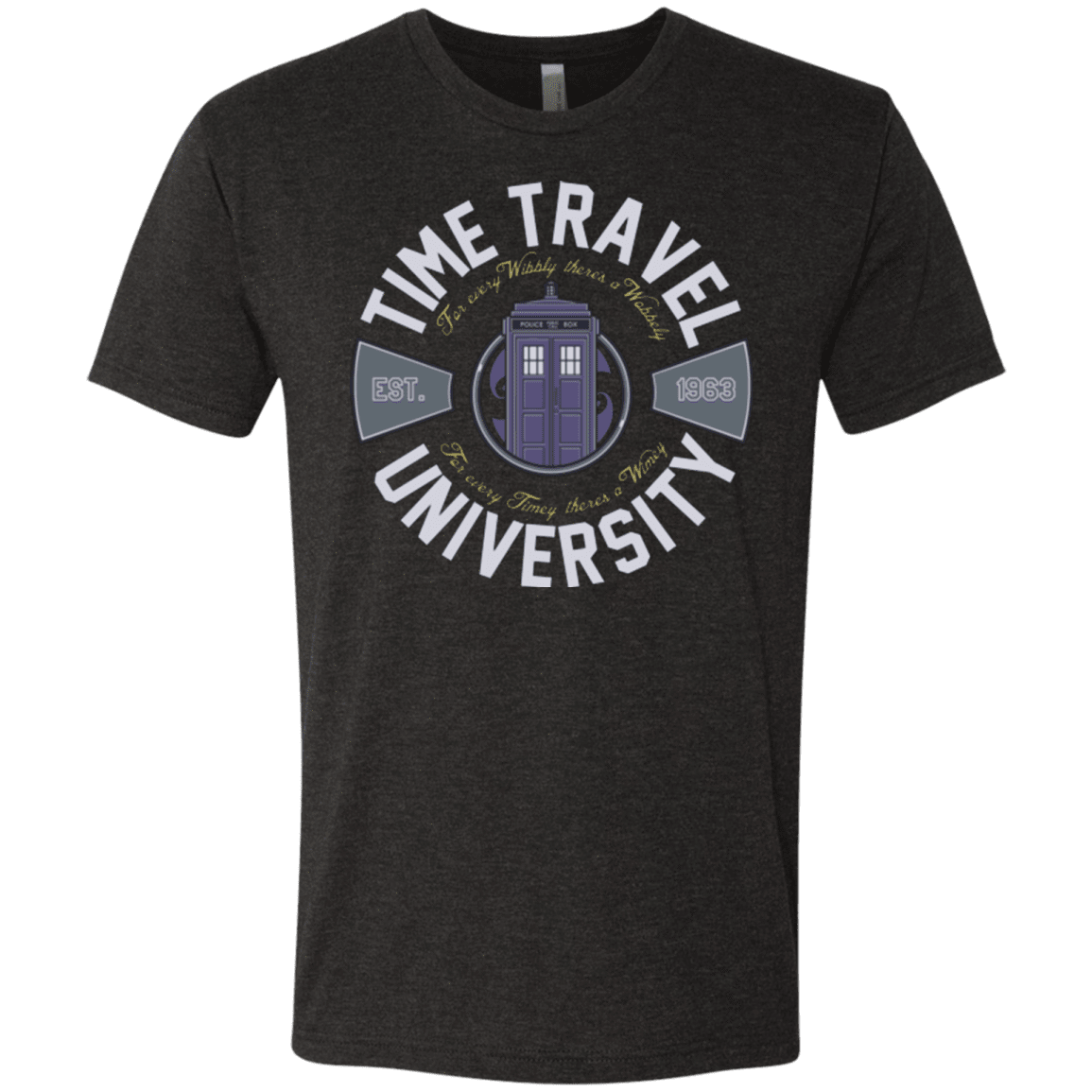 T-Shirts Vintage Black / Small Time Travel University Men's Triblend T-Shirt