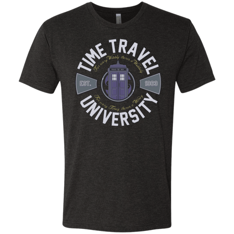 T-Shirts Vintage Black / Small Time Travel University Men's Triblend T-Shirt