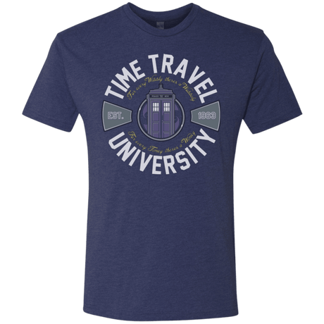 T-Shirts Vintage Navy / Small Time Travel University Men's Triblend T-Shirt