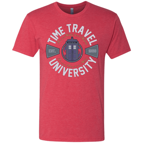 T-Shirts Vintage Red / Small Time Travel University Men's Triblend T-Shirt