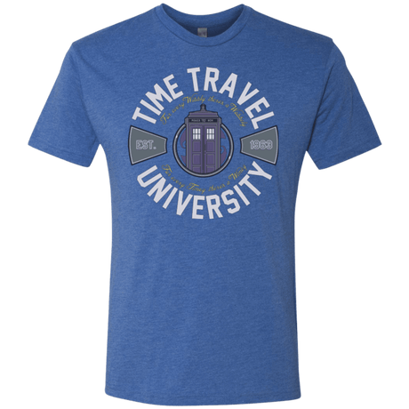 T-Shirts Vintage Royal / Small Time Travel University Men's Triblend T-Shirt