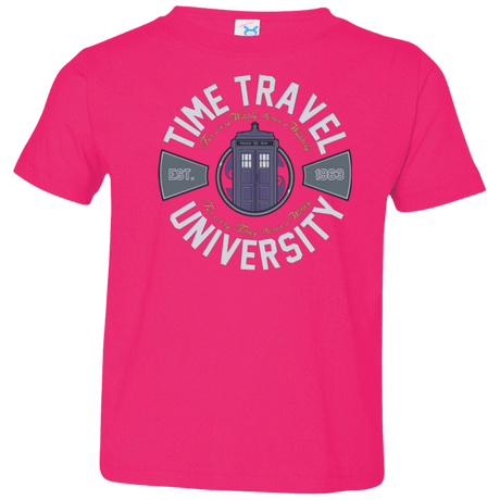 T-Shirts Hot Pink / 2T Time Travel University Toddler Premium T-Shirt