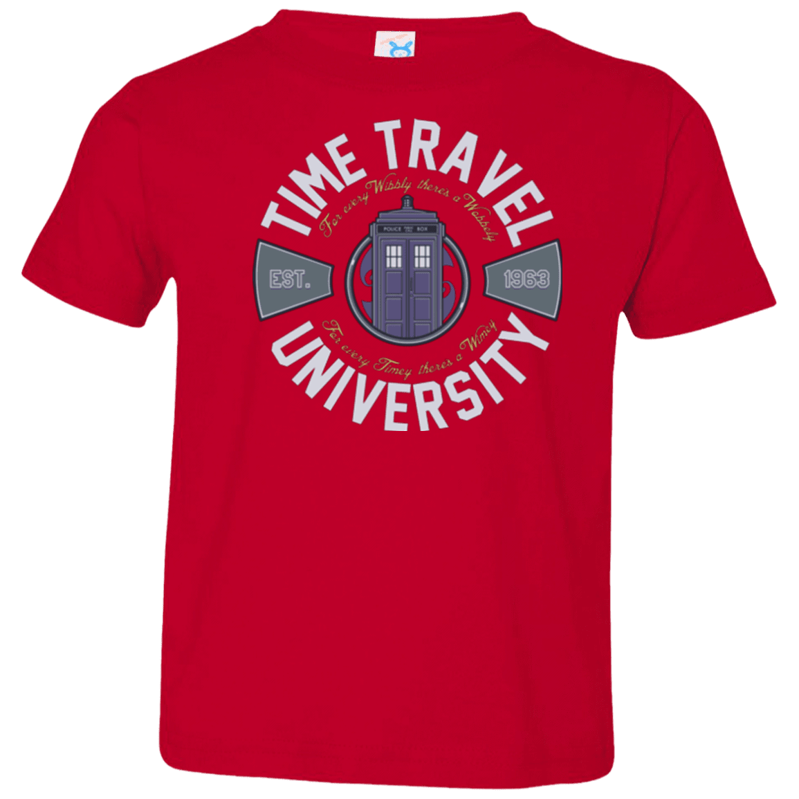 T-Shirts Red / 2T Time Travel University Toddler Premium T-Shirt
