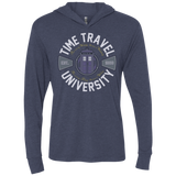 T-Shirts Vintage Navy / X-Small Time Travel University Triblend Long Sleeve Hoodie Tee