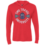 T-Shirts Vintage Red / X-Small Time Travel University Triblend Long Sleeve Hoodie Tee