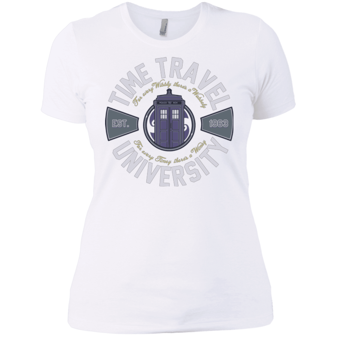 T-Shirts White / X-Small Time Travel University Women's Premium T-Shirt