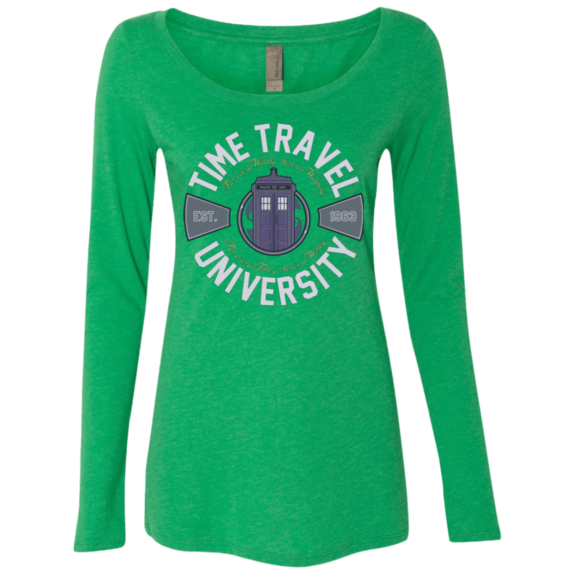 T-Shirts Envy / Small Time Travel University Women's Triblend Long Sleeve Shirt