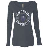 T-Shirts Vintage Navy / Small Time Travel University Women's Triblend Long Sleeve Shirt