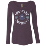 T-Shirts Vintage Purple / Small Time Travel University Women's Triblend Long Sleeve Shirt