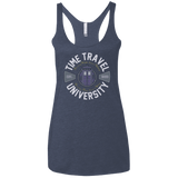 T-Shirts Vintage Navy / X-Small Time Travel University Women's Triblend Racerback Tank