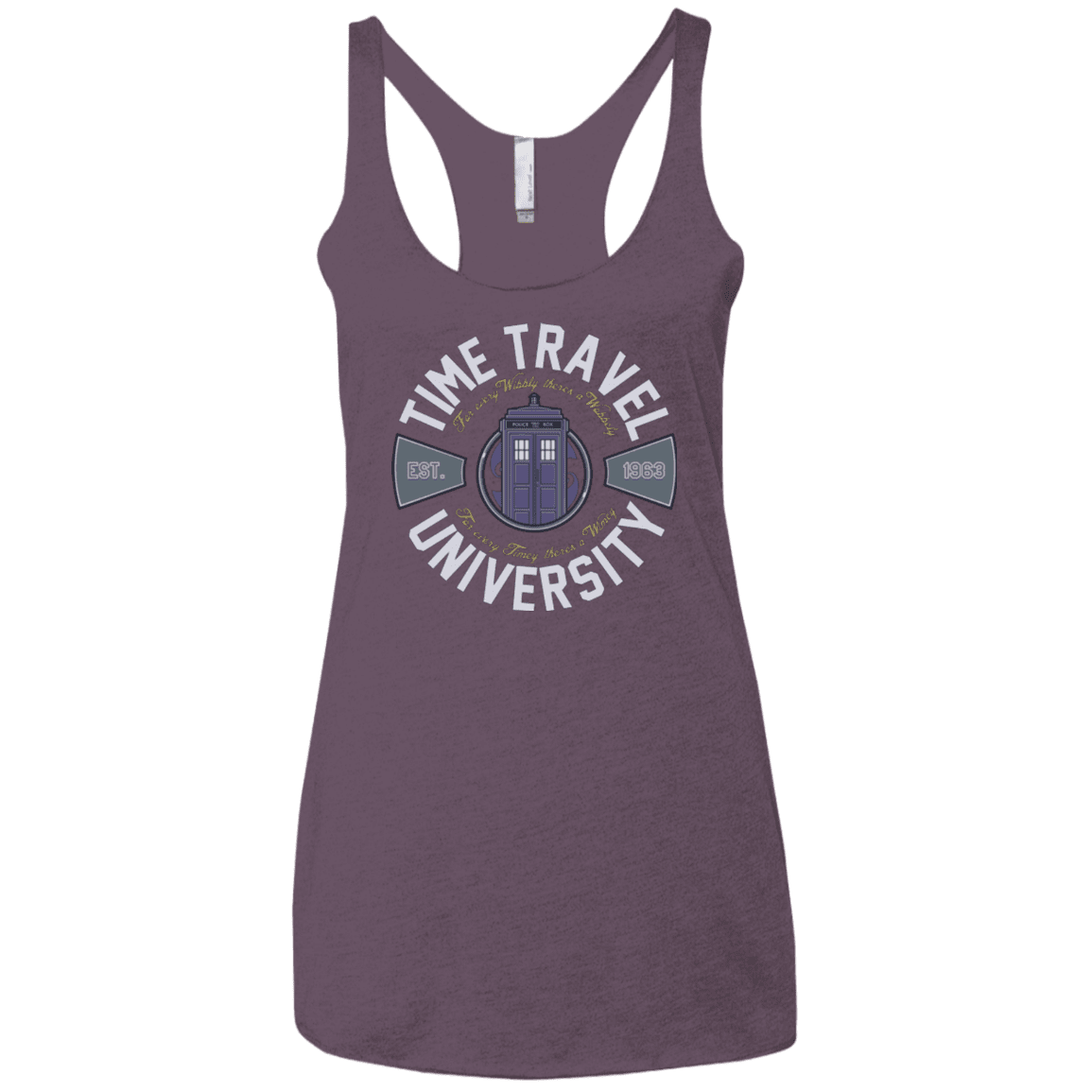 T-Shirts Vintage Purple / X-Small Time Travel University Women's Triblend Racerback Tank