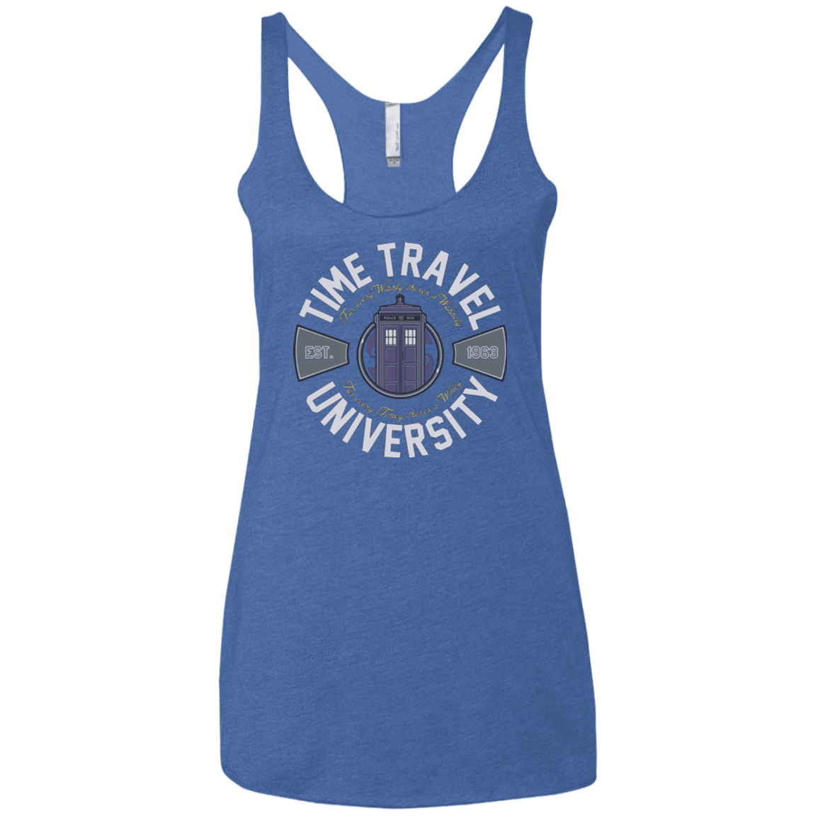 T-Shirts Vintage Royal / X-Small Time Travel University Women's Triblend Racerback Tank