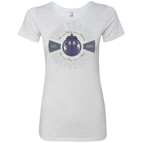 T-Shirts Heather White / Small Time Travel University Women's Triblend T-Shirt