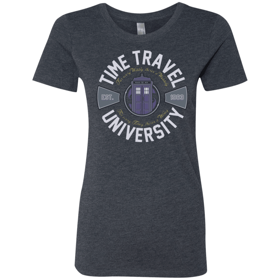 T-Shirts Vintage Navy / Small Time Travel University Women's Triblend T-Shirt
