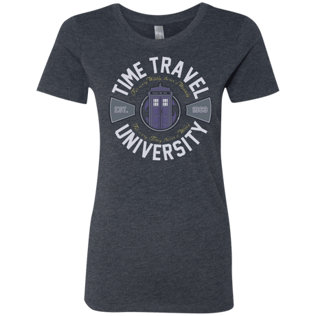 T-Shirts Vintage Navy / Small Time Travel University Women's Triblend T-Shirt