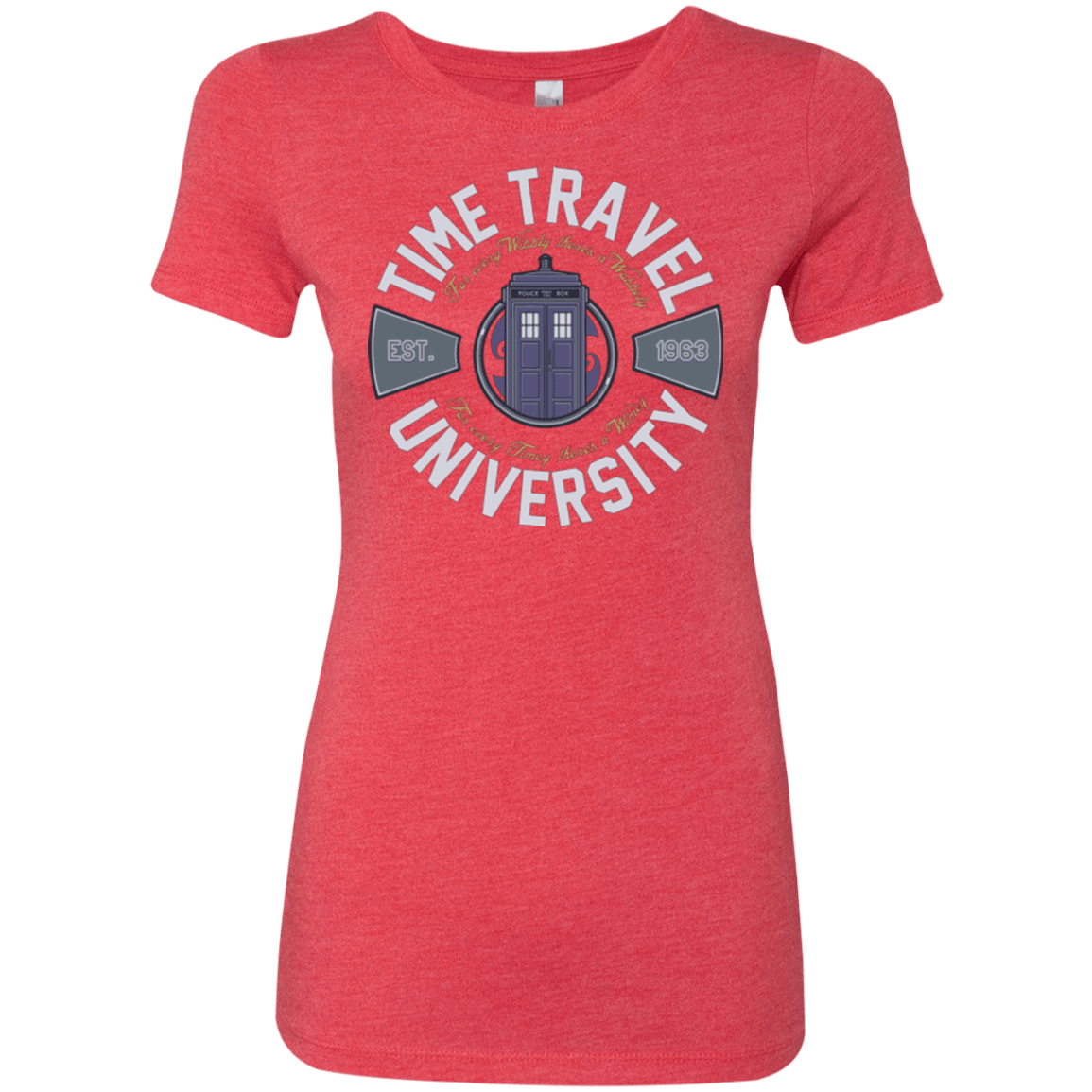 T-Shirts Vintage Red / Small Time Travel University Women's Triblend T-Shirt