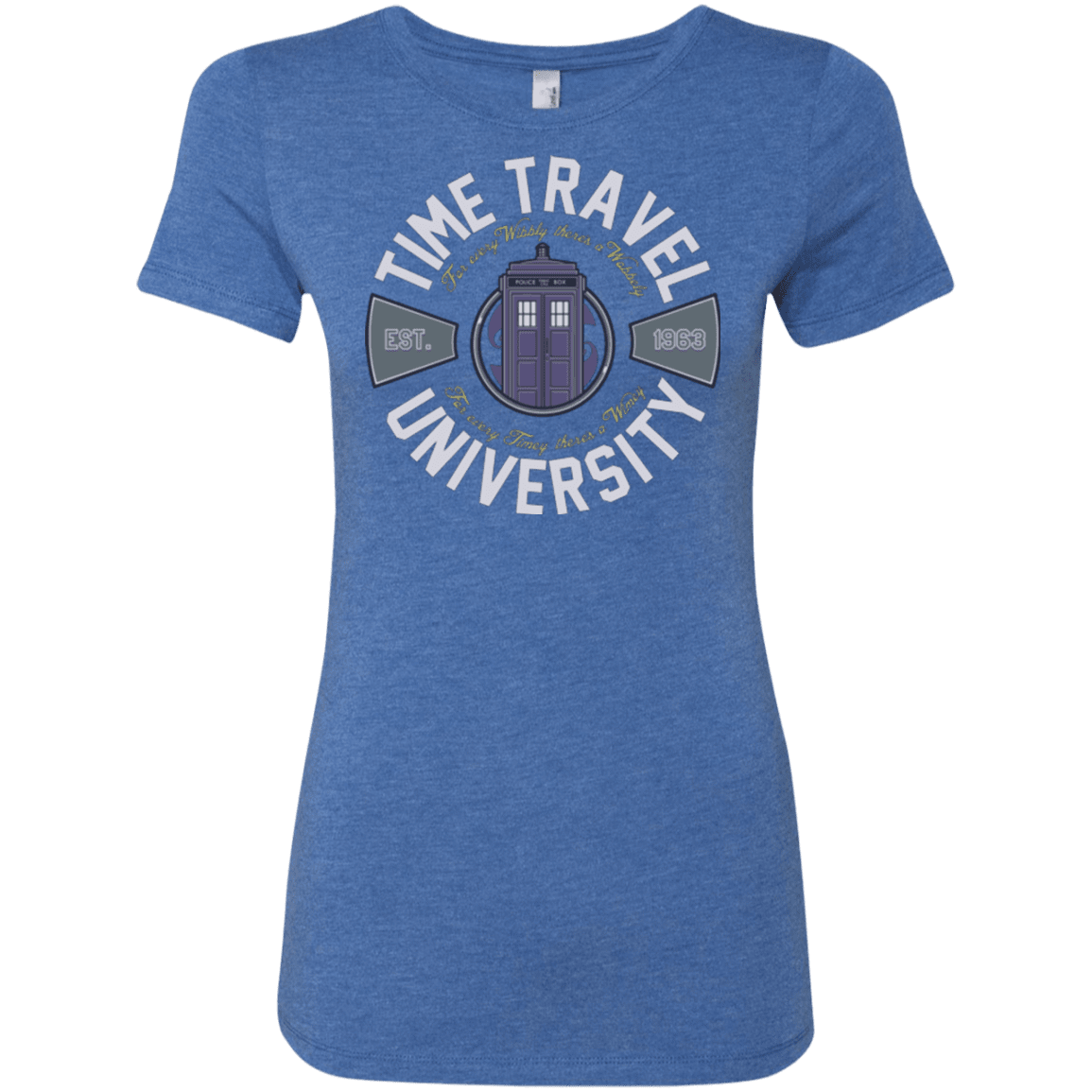 T-Shirts Vintage Royal / Small Time Travel University Women's Triblend T-Shirt