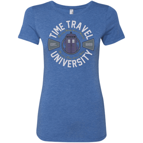 T-Shirts Vintage Royal / Small Time Travel University Women's Triblend T-Shirt