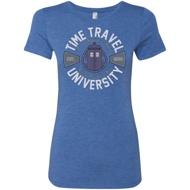 T-Shirts Vintage Royal / Small Time Travel University Women's Triblend T-Shirt