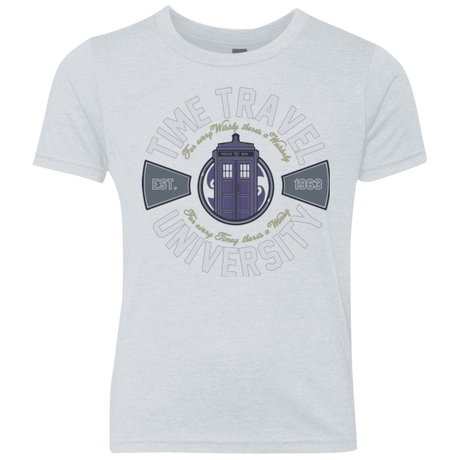 T-Shirts Heather White / YXS Time Travel University Youth Triblend T-Shirt