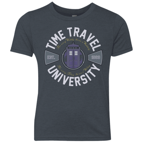 T-Shirts Vintage Navy / YXS Time Travel University Youth Triblend T-Shirt